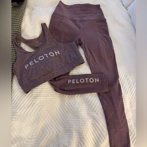 Beyond Yoga Plum Purple Bra and Leggings - Set